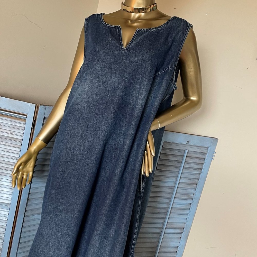 Elisabeth By Liz Claiborne VTG Denim Jumper Ladies Size 18